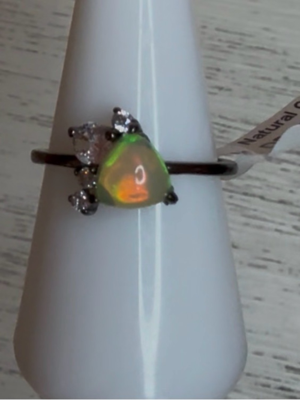 Natural Fire Opal Ring (size 9)